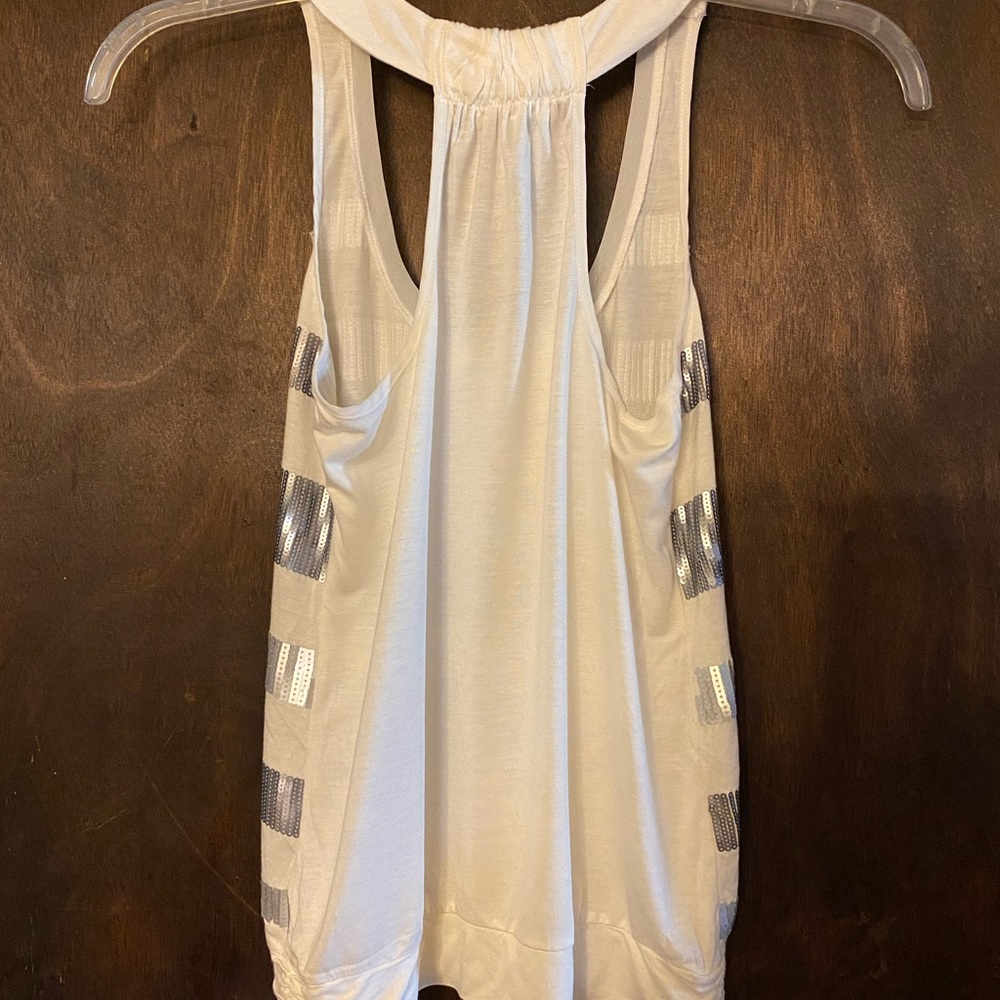 Express Sequined Racer Back Tank - Picture 2 of 4